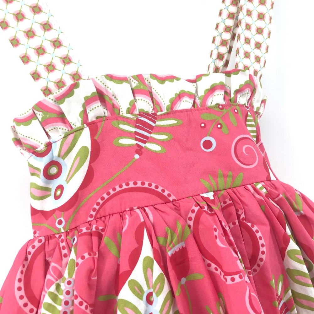 ❌SOLD❌JELLY the PUG 🌺Paisley Sassy Ruffled Dress - Picture 4 of 10